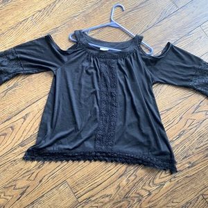 Cold shoulder bohemian top